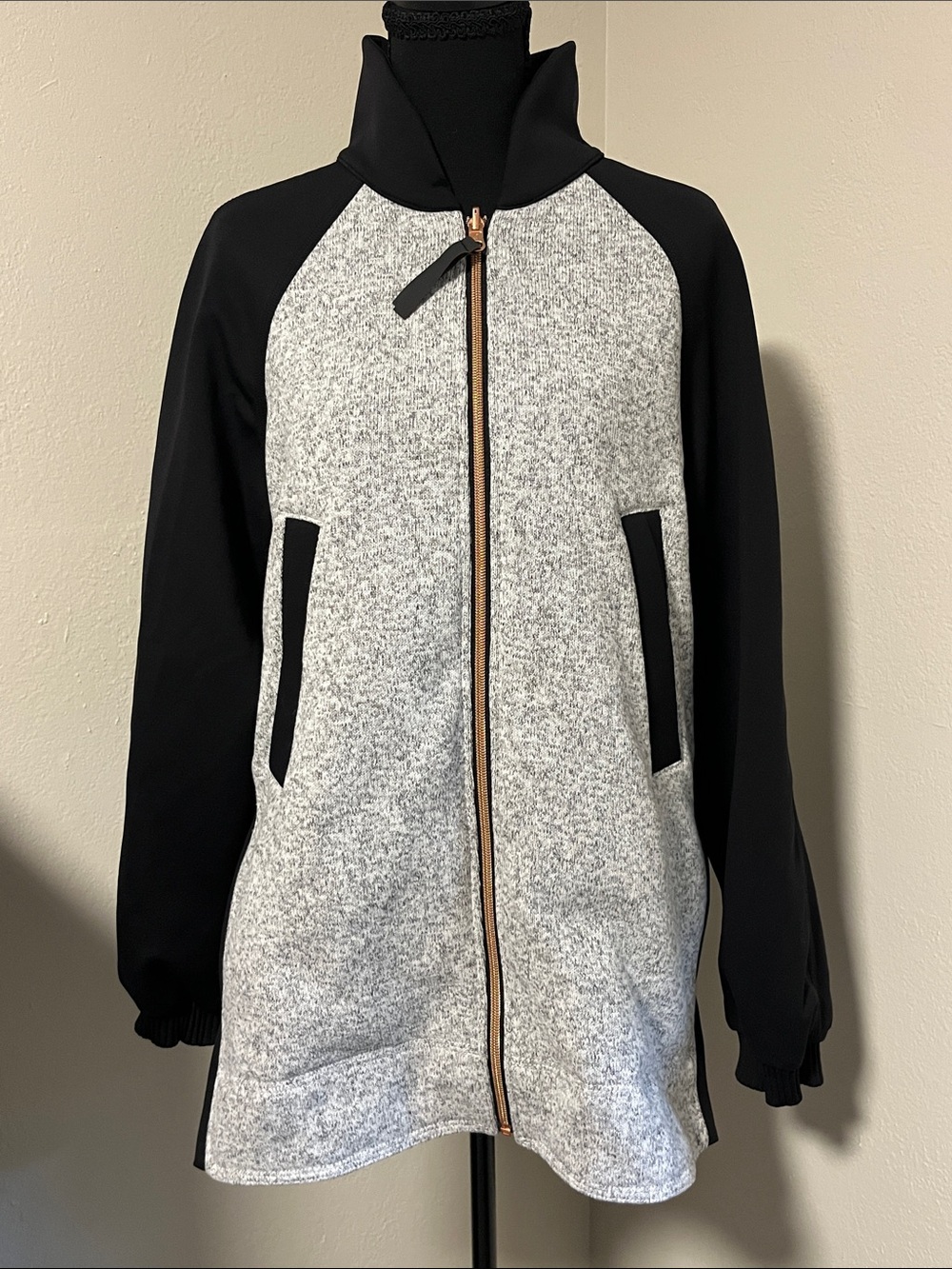 SUNDAY SALE! lululemon athletica Heather Gray and Black Jacket-Size 8